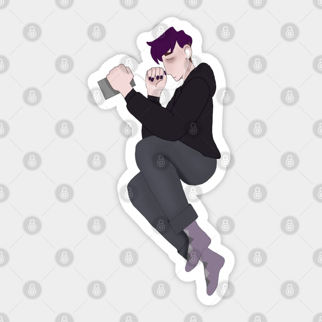 Sleepy Virgil Sticker by madiwohl